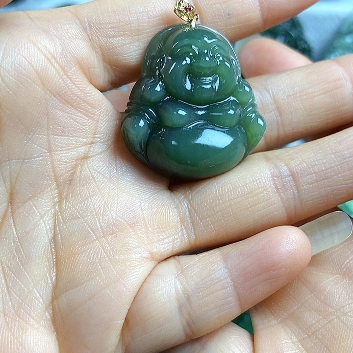 吊坠(不含链)未镶嵌和田玉（碧玉）
