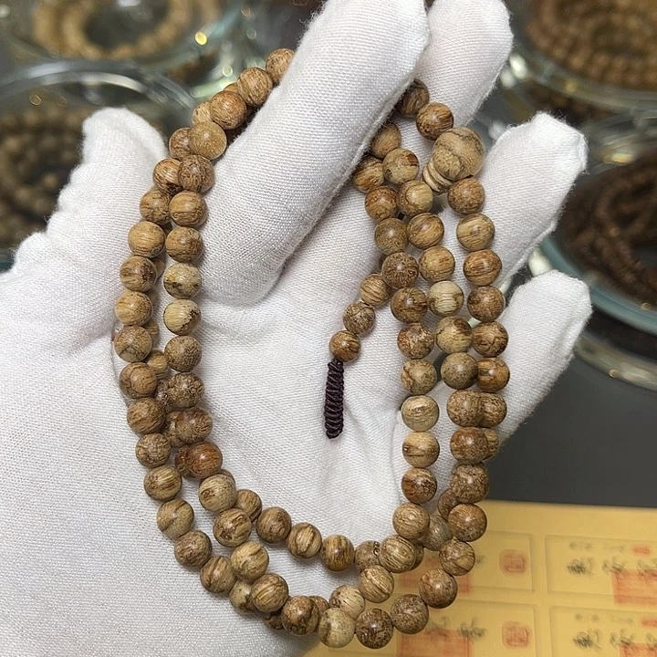 手串沉香达拉干6mm11克➕老料虫漏