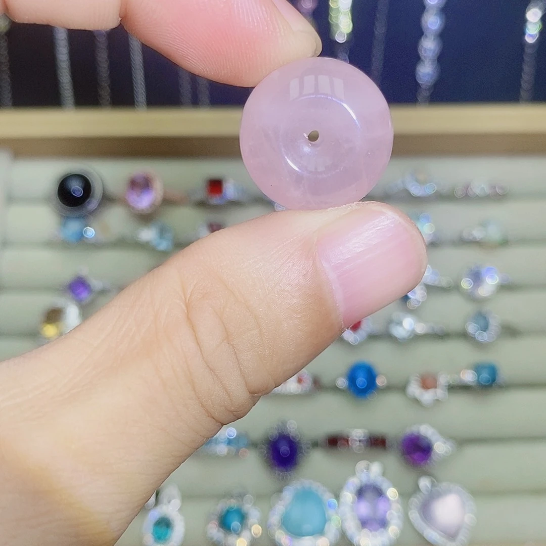 吊坠(不含链)银S925镶嵌芙蓉石