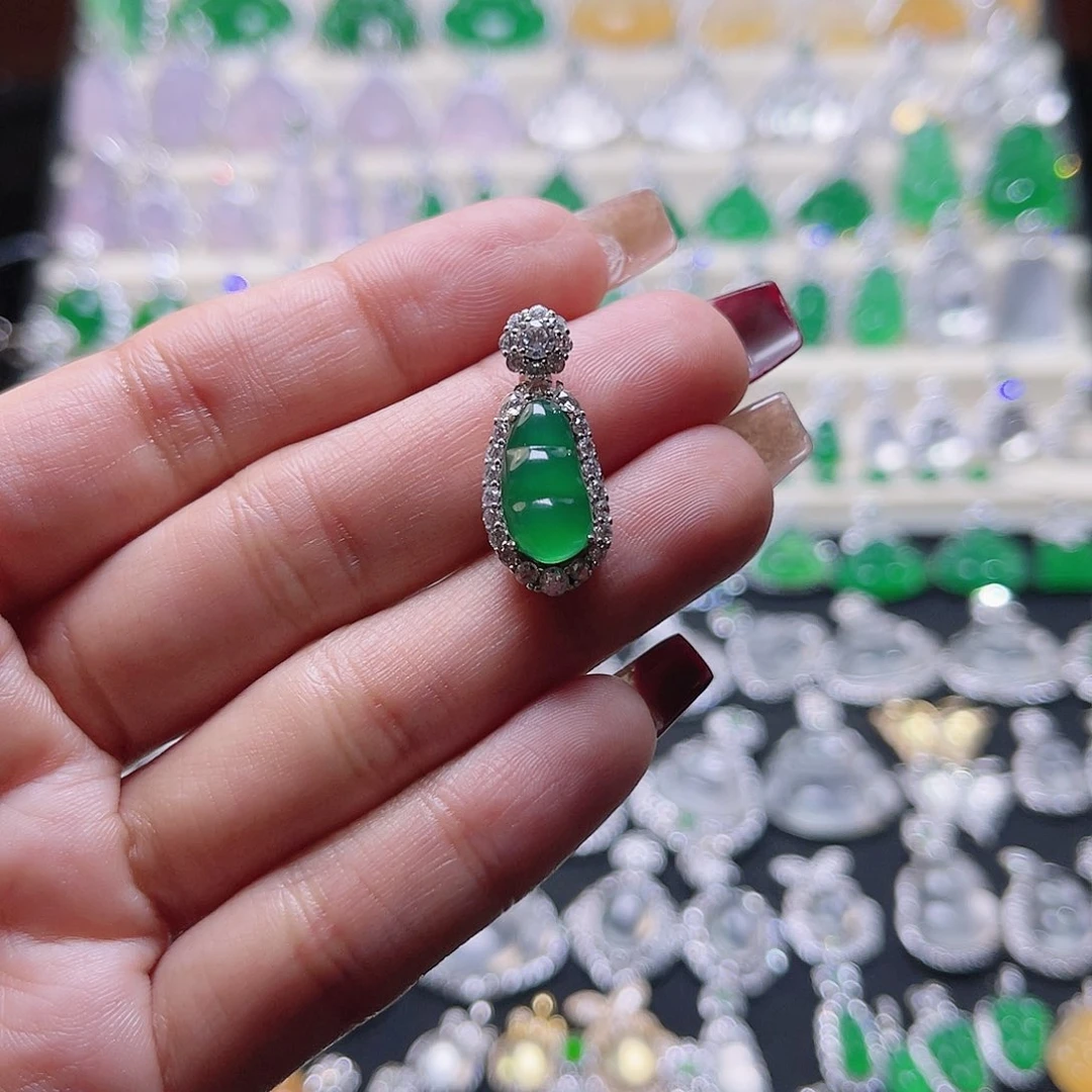 玛瑙/玉髓颈饰银S925镶嵌