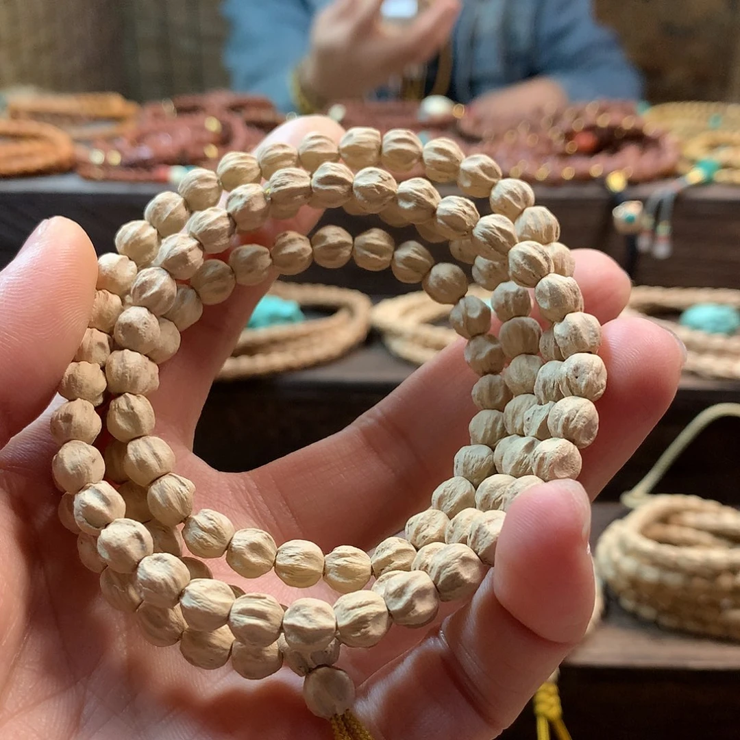 柏香籽/百香籽吊坠粉皮原桩莲花龙脊多棱顺