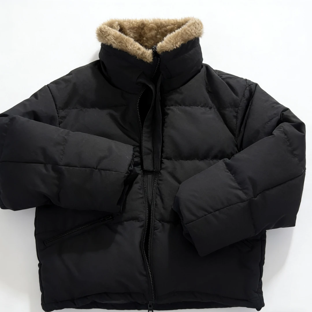 “雾凇绒领”冬季短款立领羽绒服