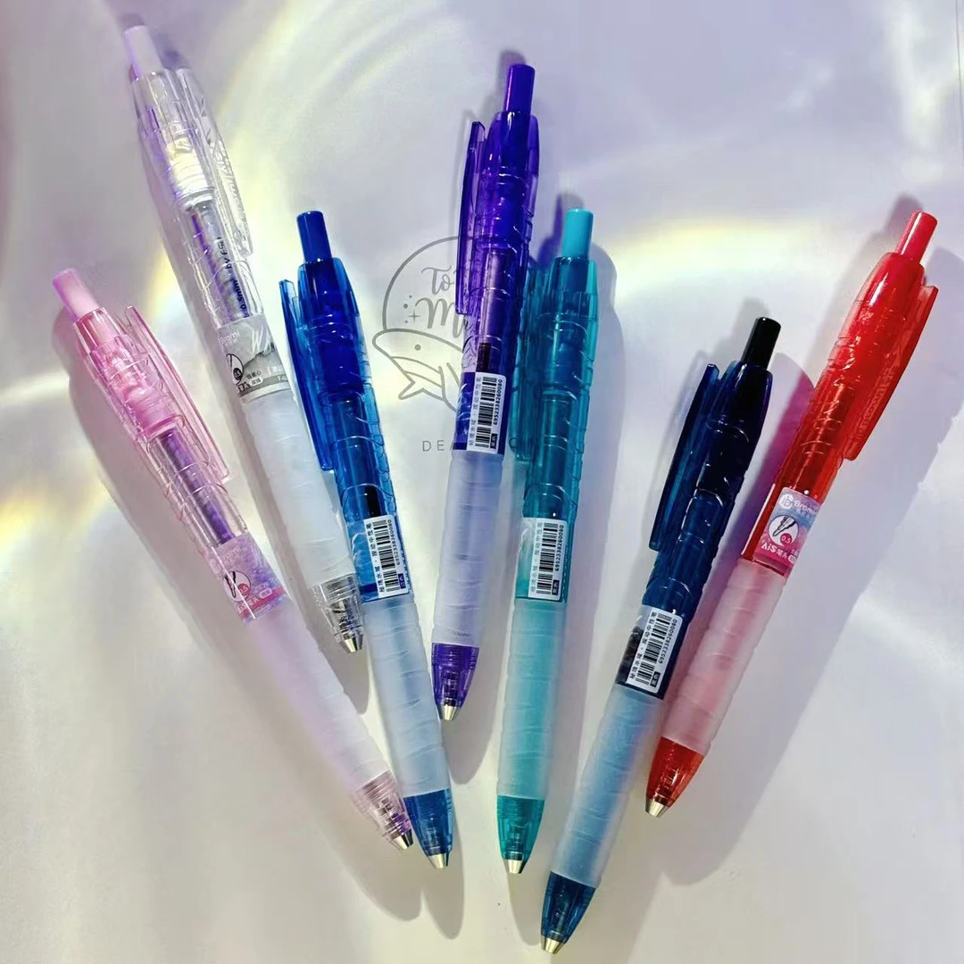 布拉米6008 秘境水域升级款宝特瓶按动中性笔AIS双珠 低重心0.5黑