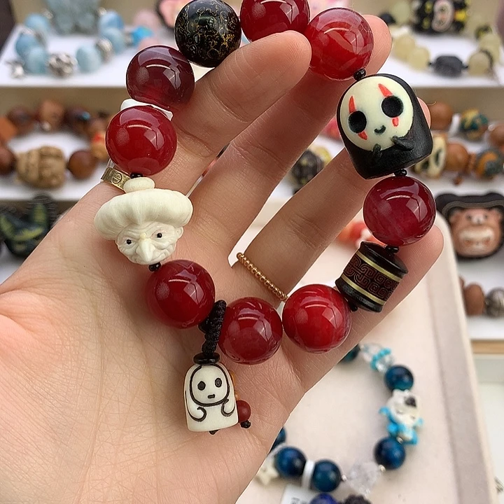 非金属无脸男根付手串