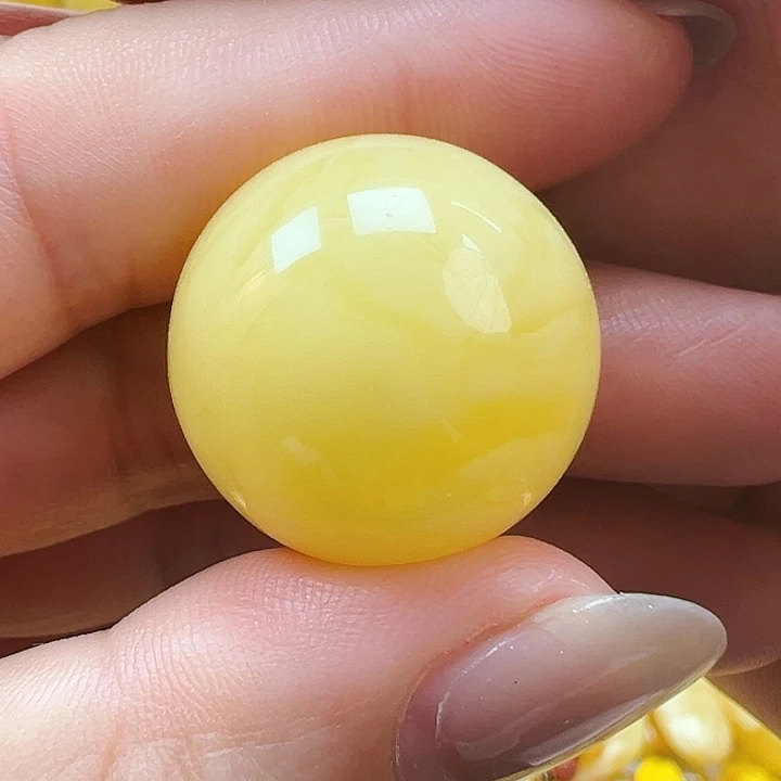 裸石琥珀未镶嵌蜜蜡单珠22mm