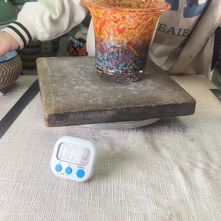 恐***龙泳坤堂石湾花盆陶瓷