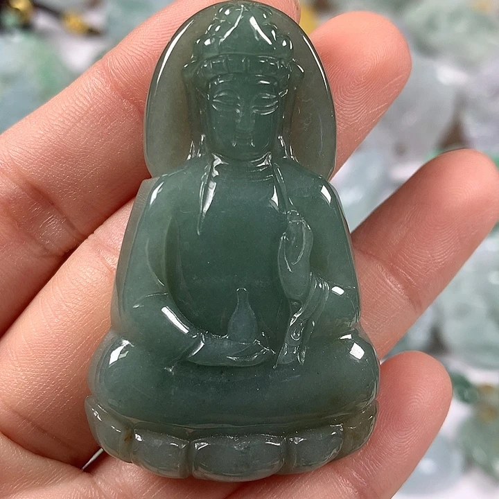 翡翠未镶嵌颈饰观音福利洒黄翡福利