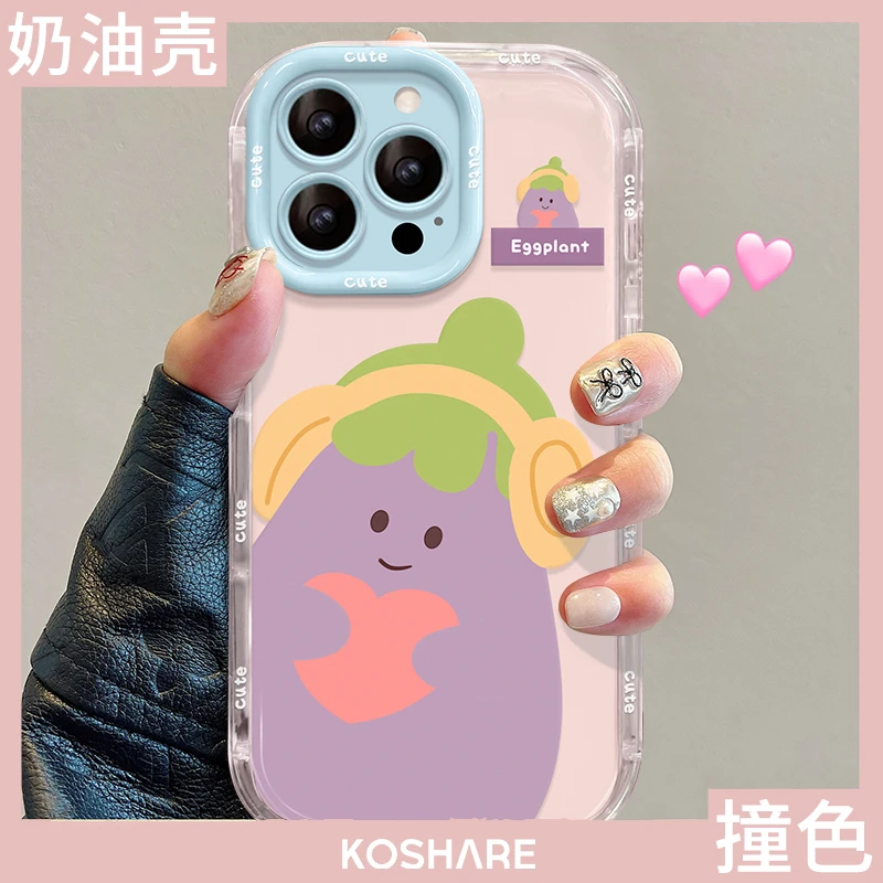 水果动物适用于苹果15/14透明iPhone16promax果冻奶油卡通手机壳