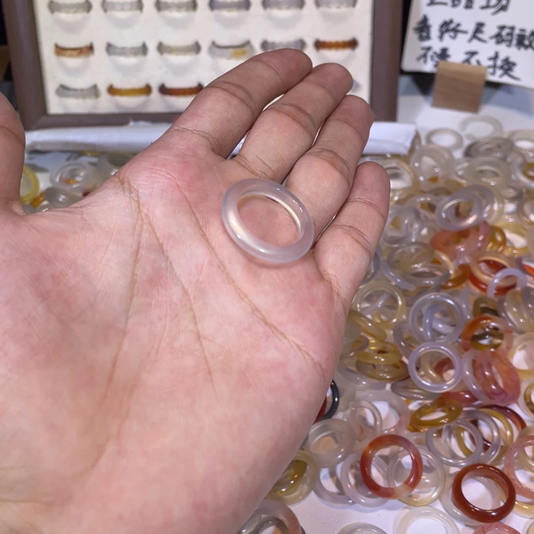 玛瑙/玉髓戒指未镶嵌3号港21