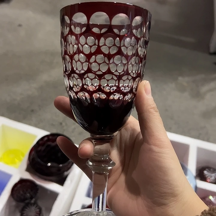 水晶玻璃平底款微瑕一个