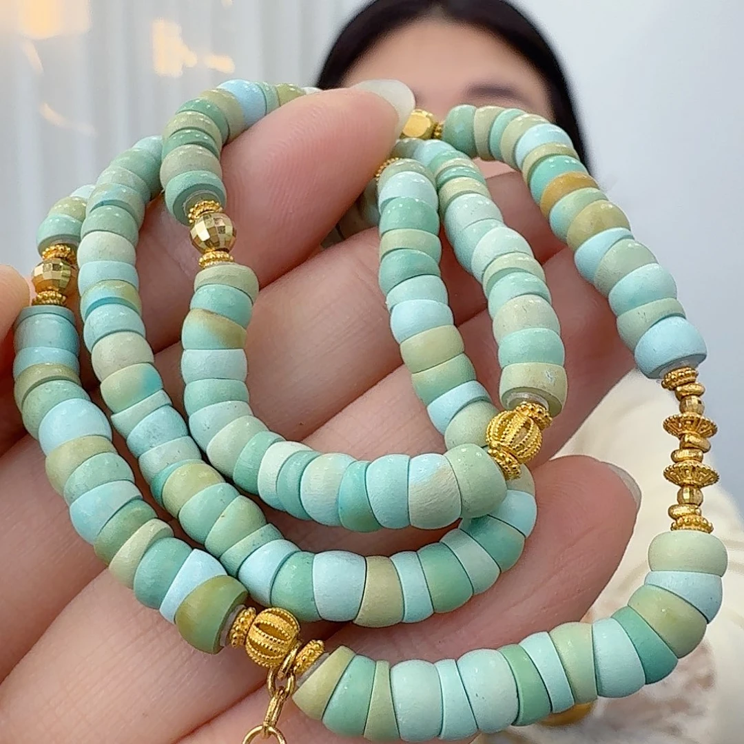 绿松石18K金镶嵌珠宝奇石