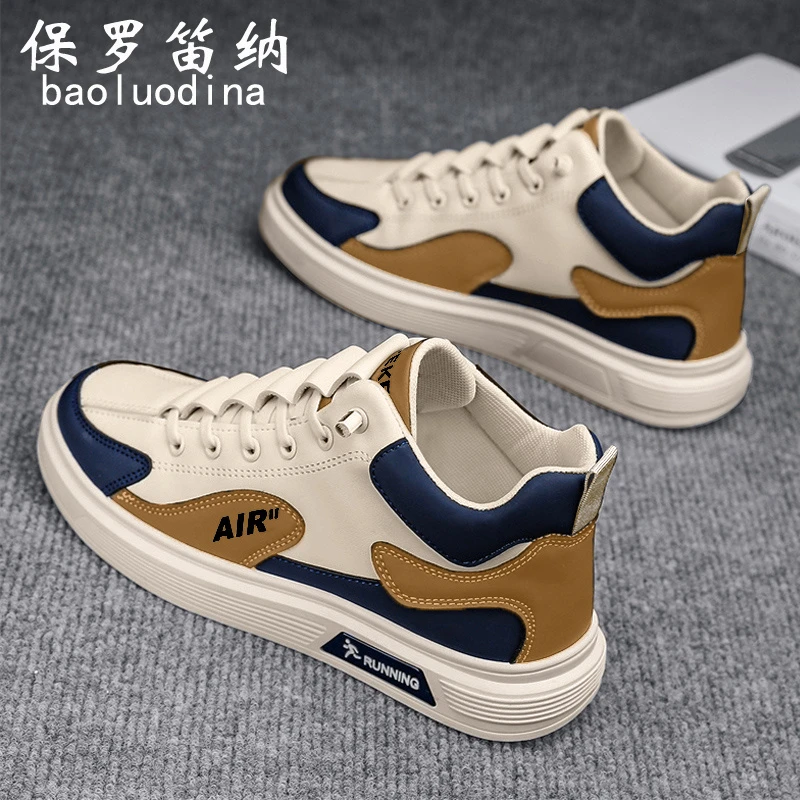 保罗笛纳男鞋2025新款夏季潮牌高级感休闲板鞋一脚蹬运动高帮潮鞋