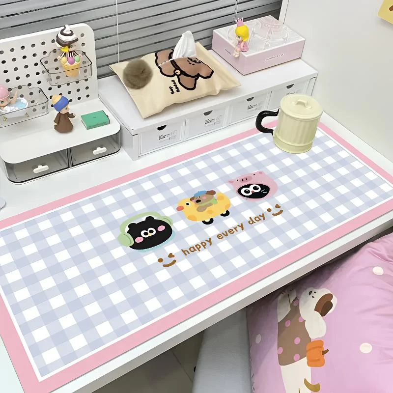 多巴胺鼠标垫超大号高颜值桌垫桌面电脑垫夏日卡通工位键盘垫