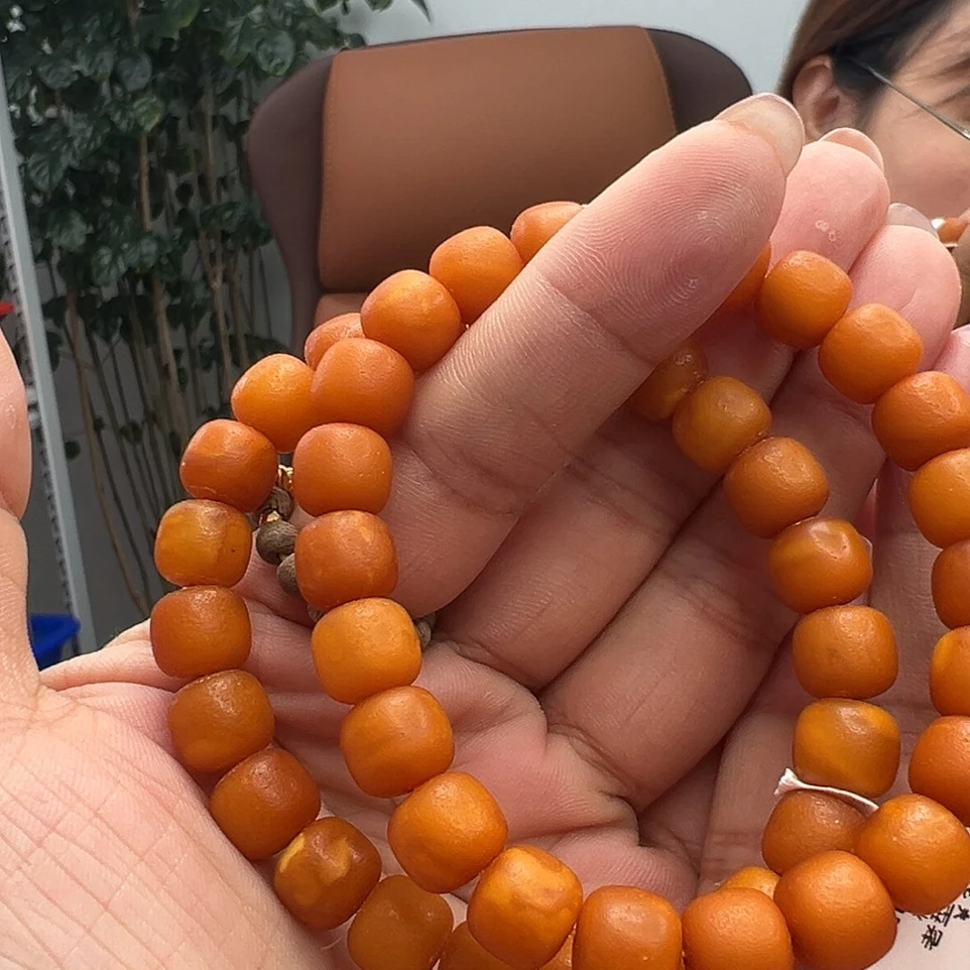 手链琥珀未镶嵌橘皮手串9mm多样性发其一