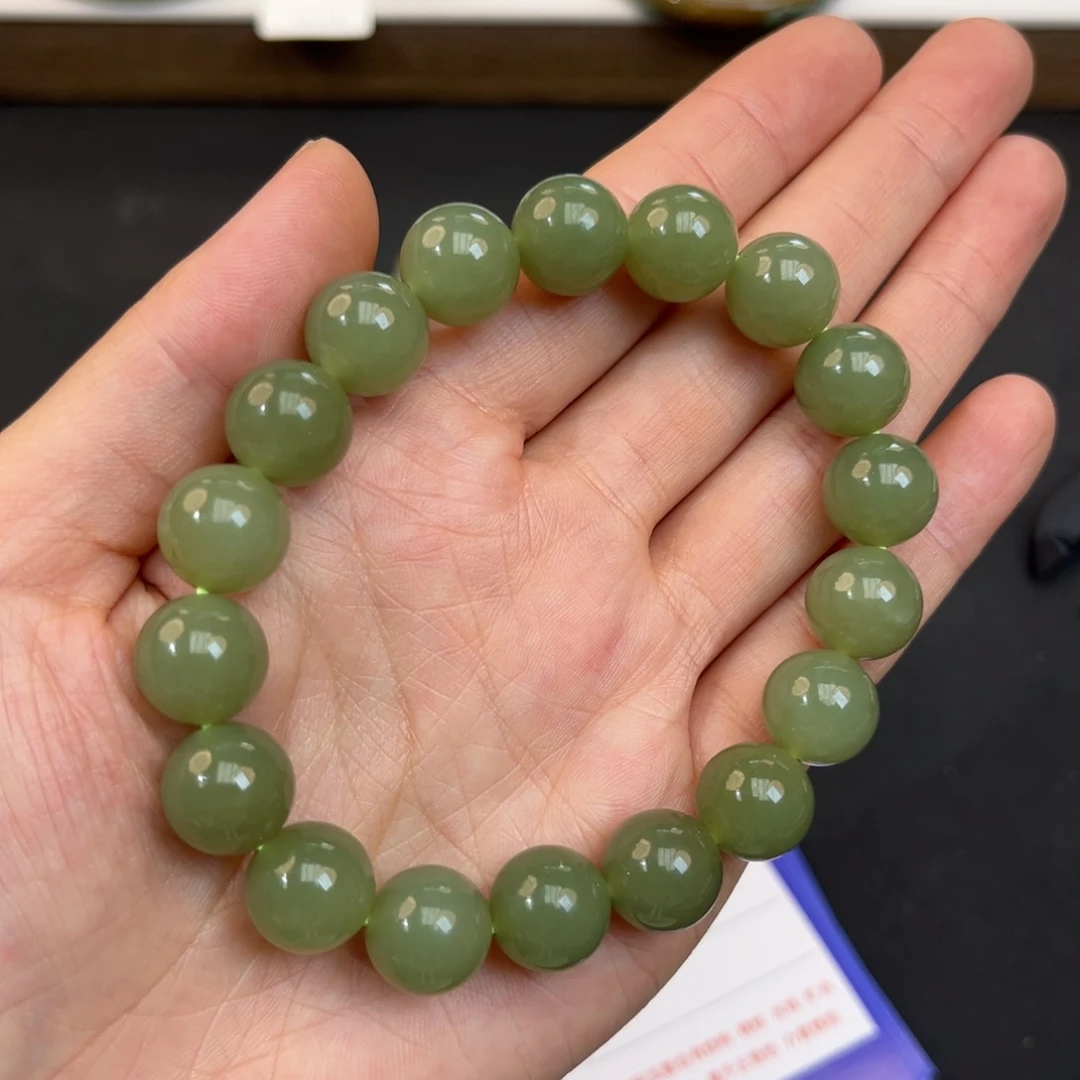 和田玉未镶嵌手镯拍一发一卡12