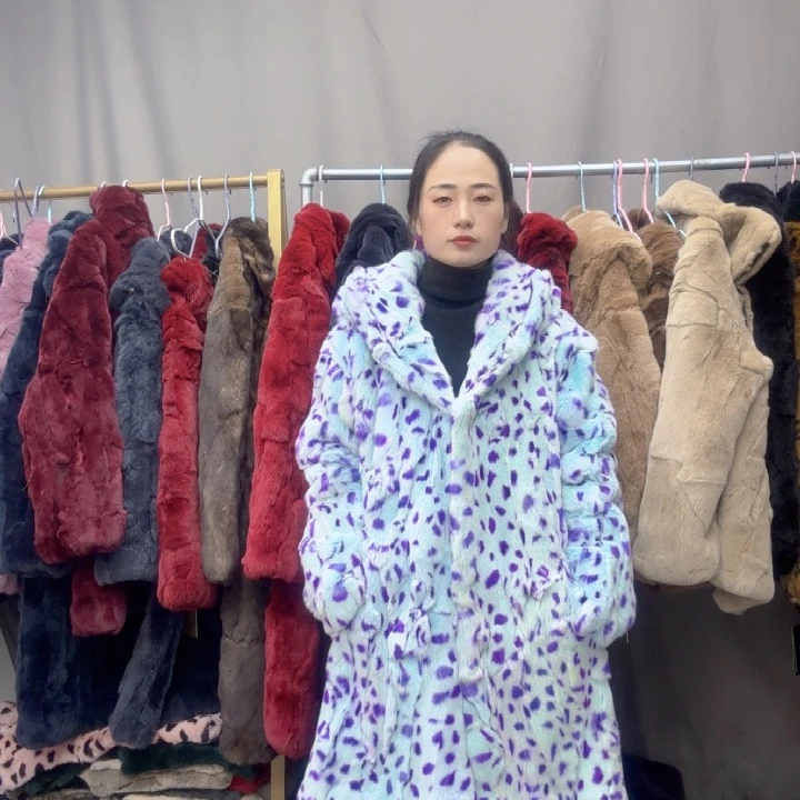 自*蓝色豹点连帽大衣2xl