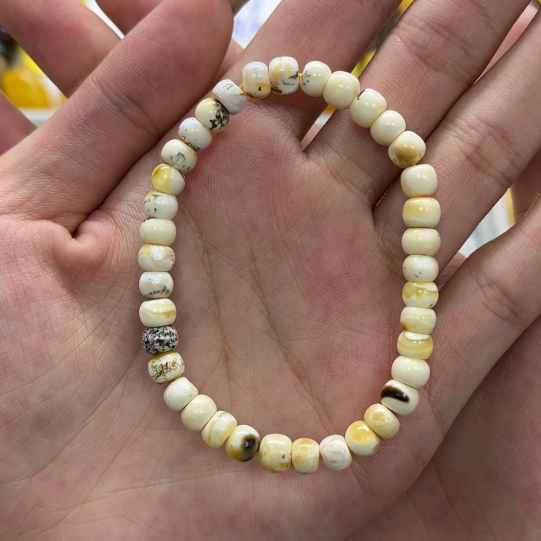 琥珀未镶嵌裸石天然琥珀奥利奥老型手串卡5.9