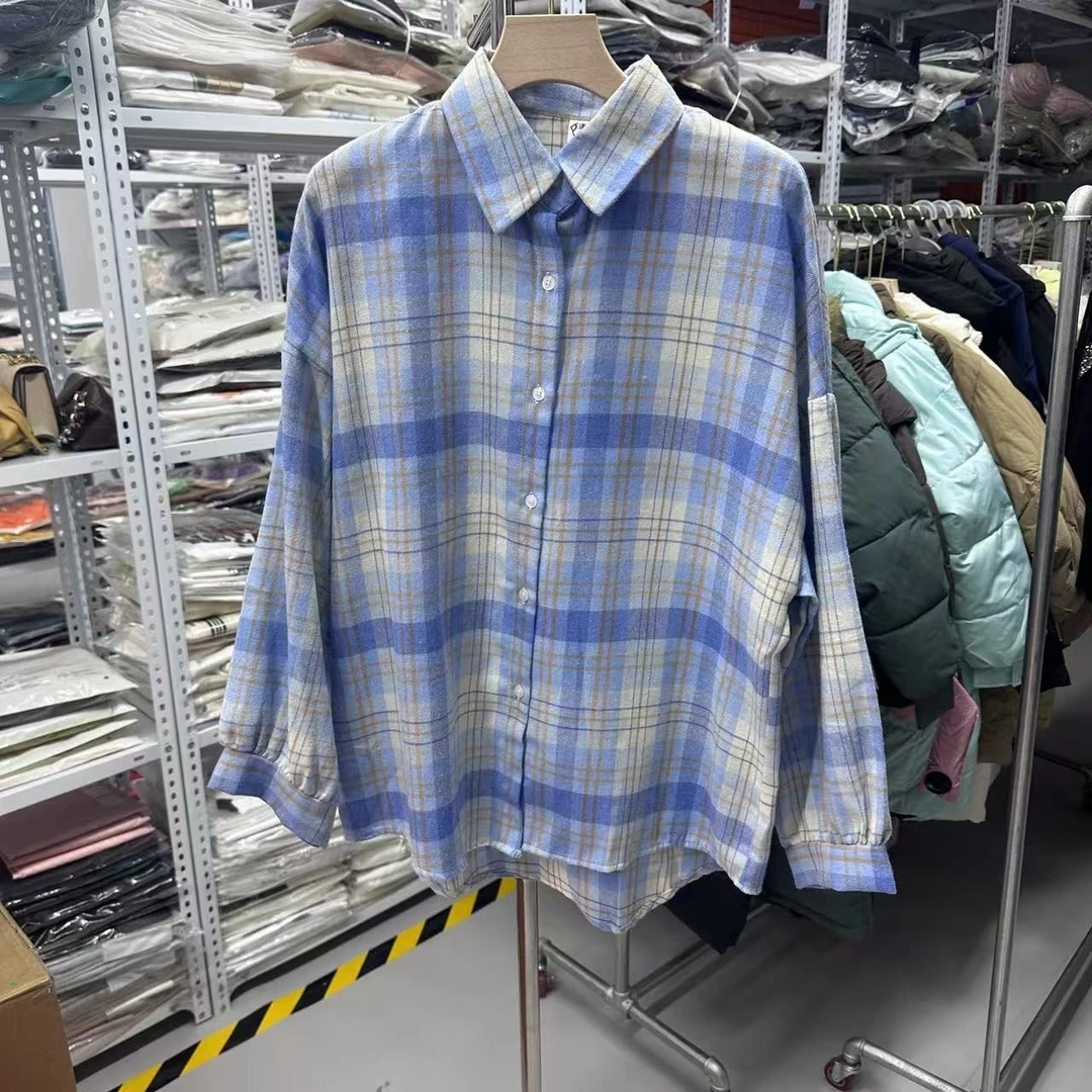 6129休闲格子衬衣