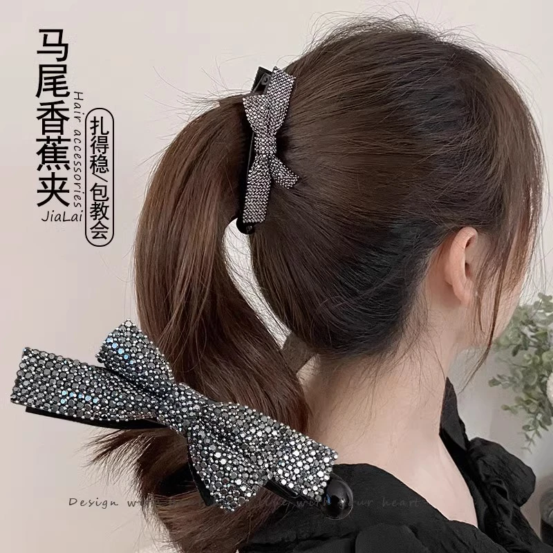 高马尾抓夹蝴蝶结发夹头饰夹头发的夹子新款发卡女高级感洋气时尚