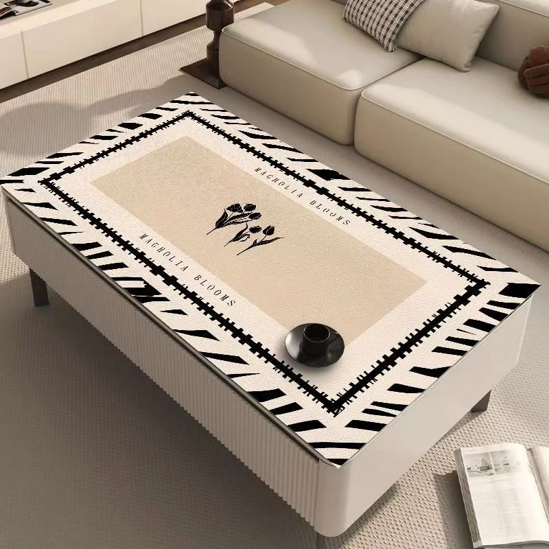 茶几桌布皮革防水防油免洗茶几桌垫美式小香风桌布免洗防烫餐桌垫