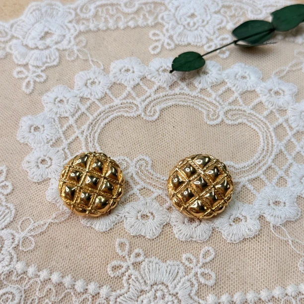 铜合金耳饰 【六六中古】孤品精美耳夹ap6866