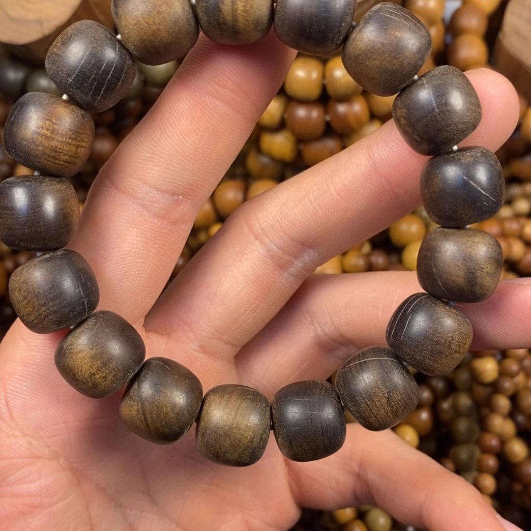 檀香木手串/手链焦糖1314沉水瑕疵