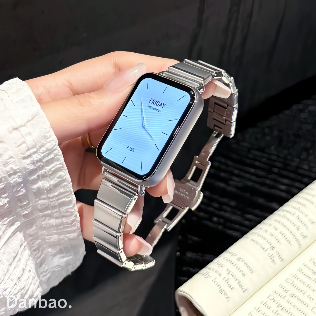 《修身钢带》适用于小米手环9pro小蛮腰表带8pro不锈钢红米watch5/4