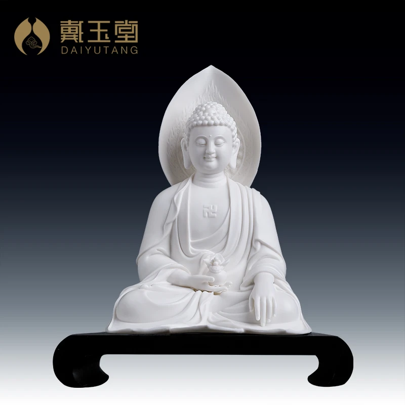 戴玉堂林弋新德化陶瓷摆件《莲心药师》家用陶瓷工艺摆件