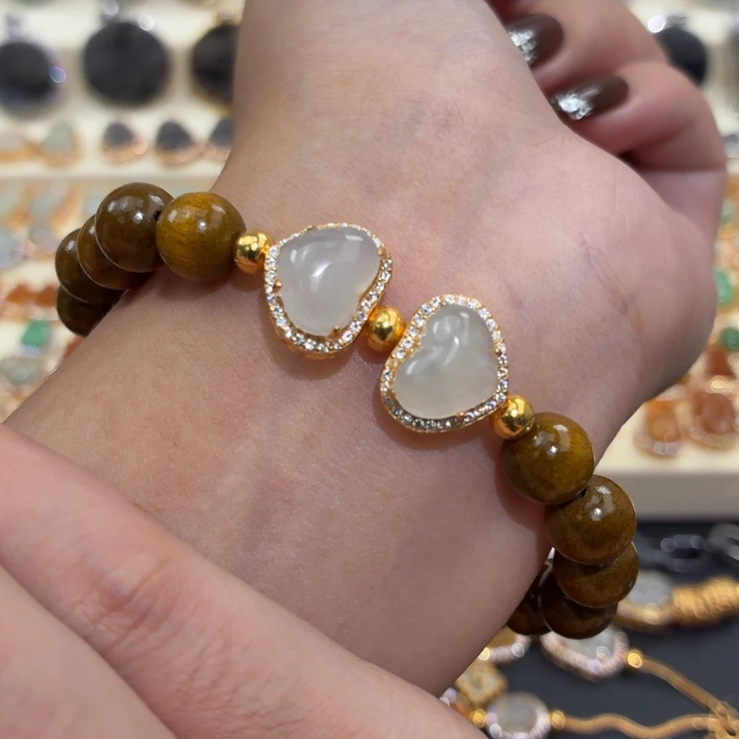 翡翠银S925镶嵌颈饰手串