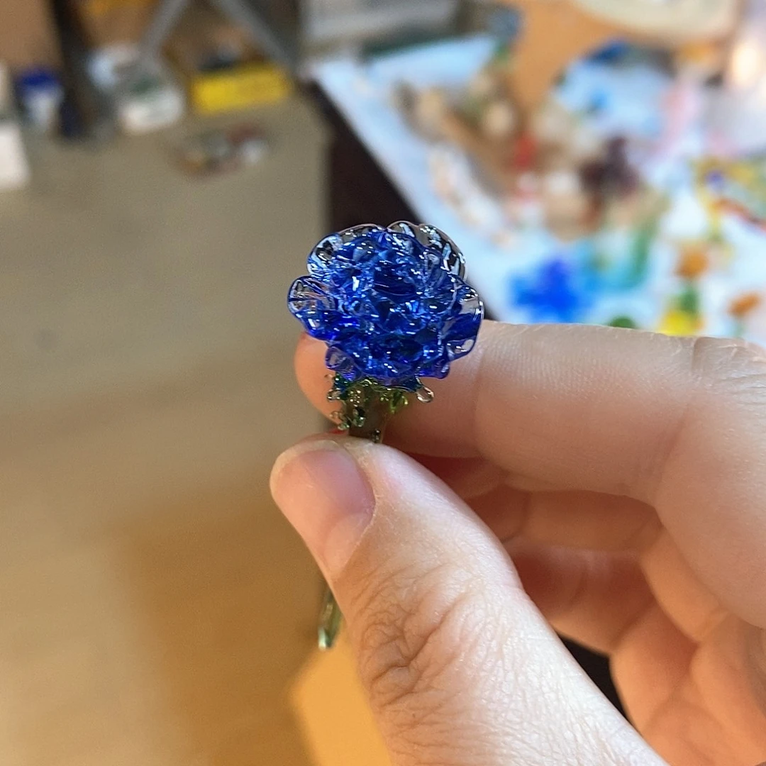 琉璃手工艺品蓝色