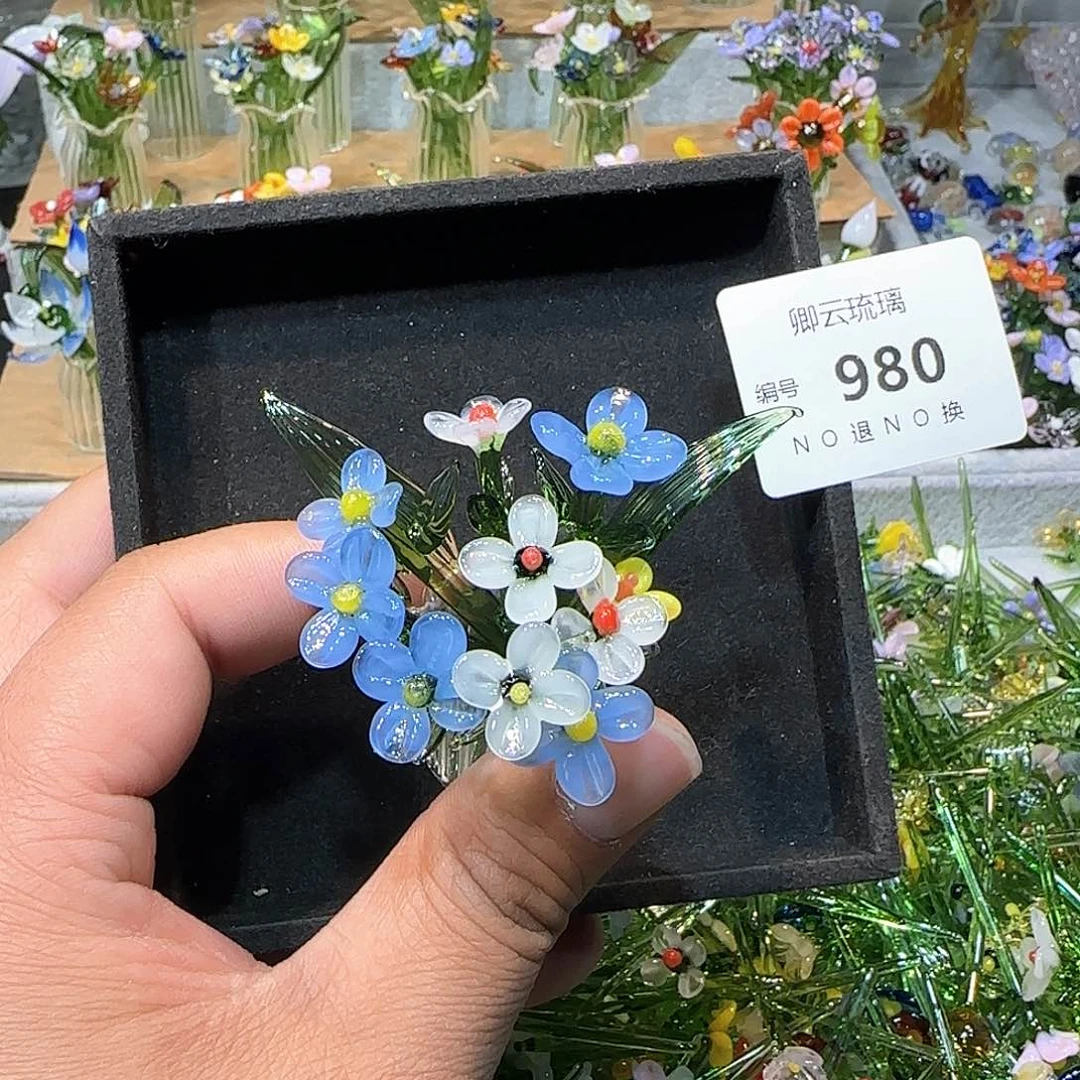 琉璃手工艺品980插花