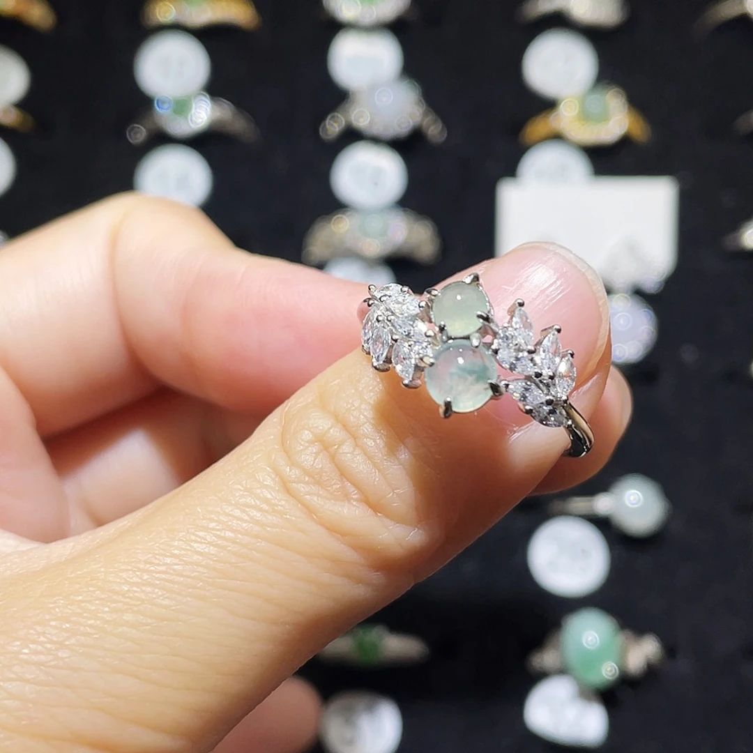 翡翠未镶嵌戒指戒指