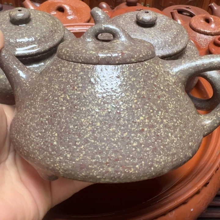 紫砂茶壶美**堂宜兴原矿龙背青