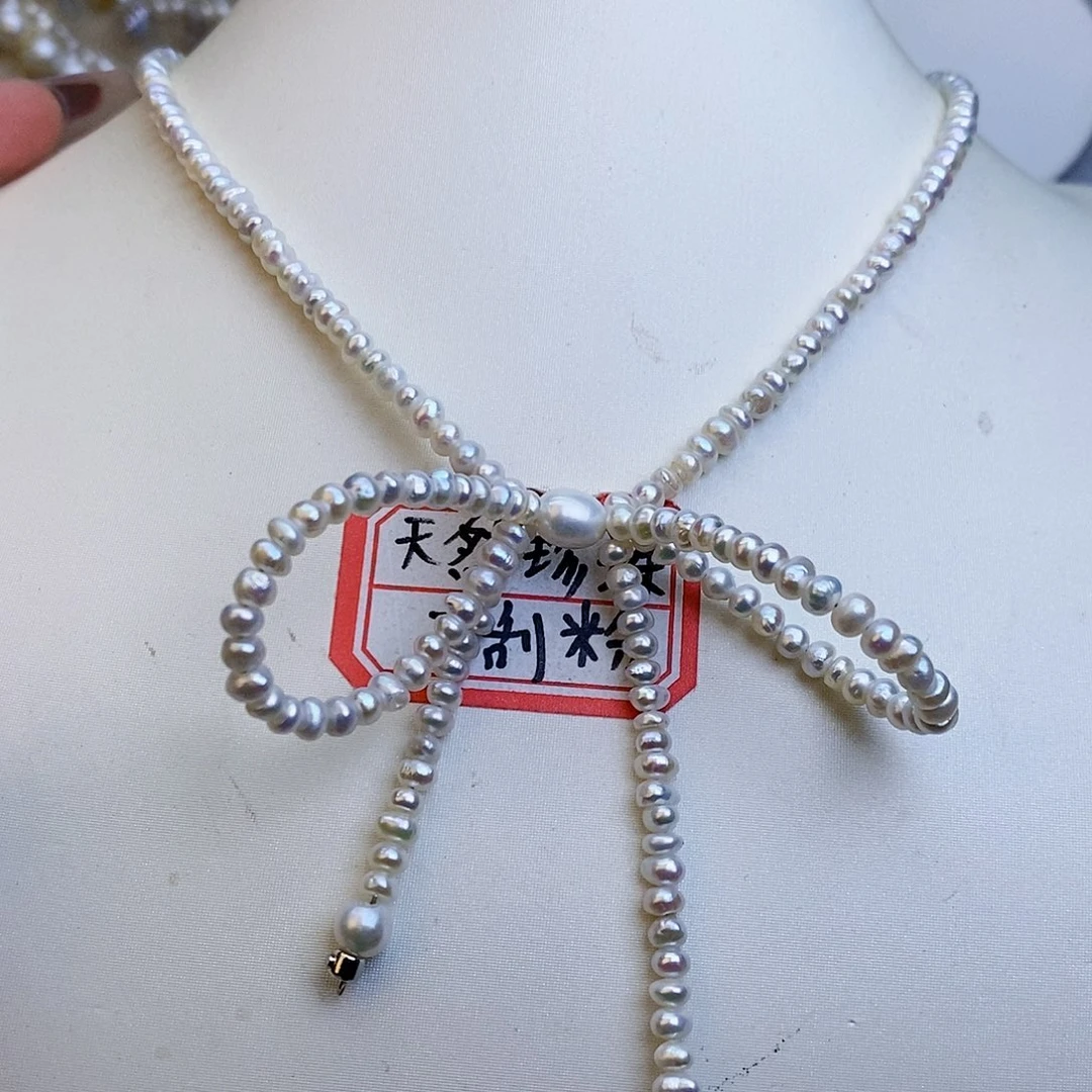 淡水珍珠颈饰银S925镶嵌