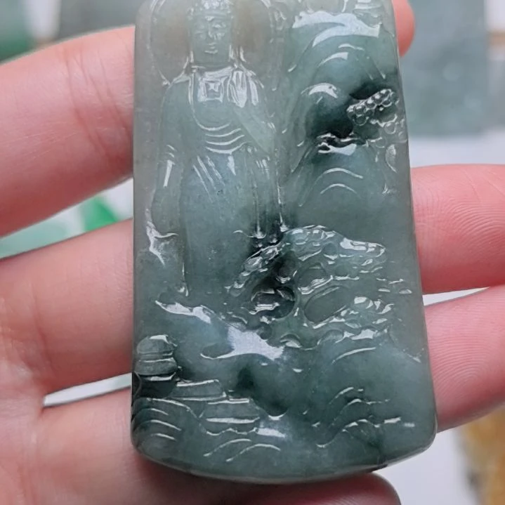 翡翠未镶嵌颈饰天然缅甸翡翠A货