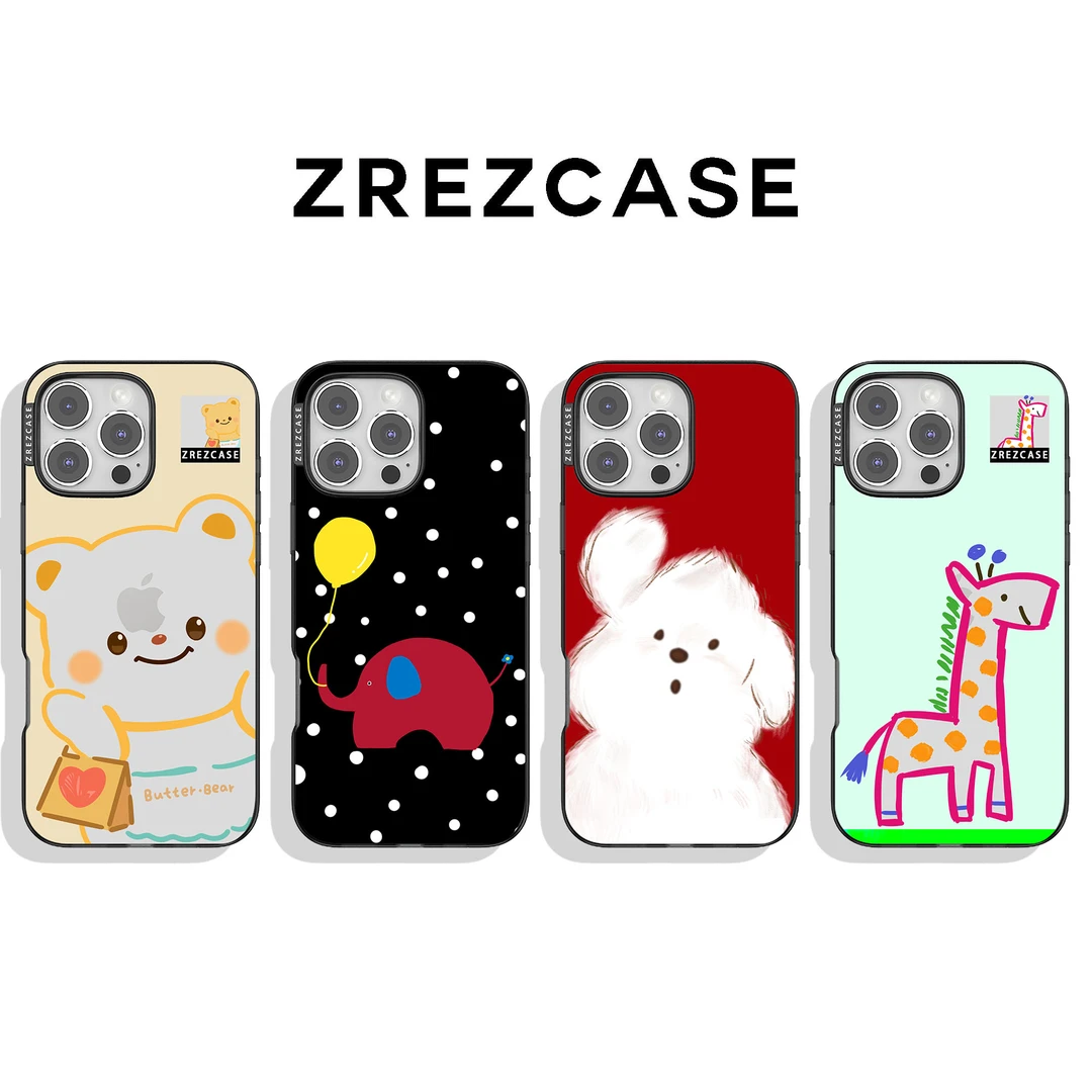 ZREZ 原创 [ 小红象 ] 适用苹果iPhone16ProMax防摔个性手机壳