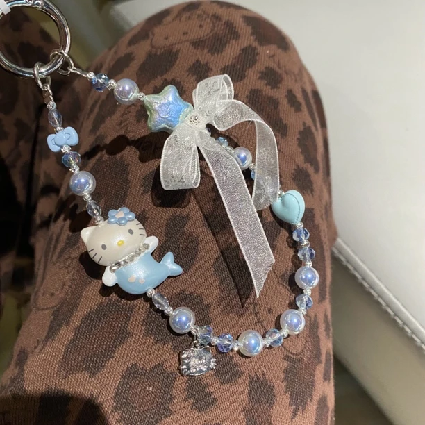 6200蓝色人鱼原创手机链