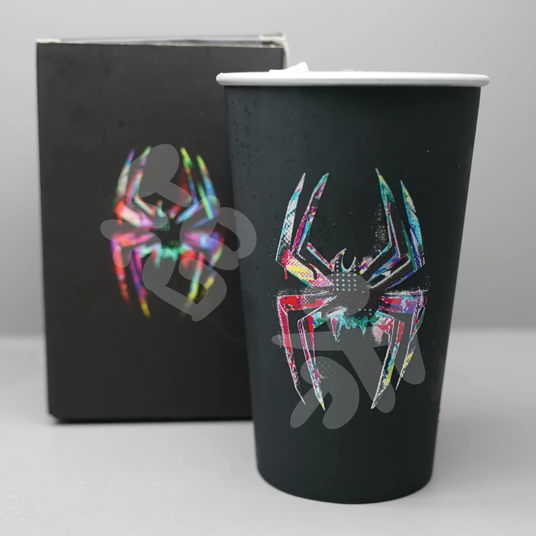 温感变色水杯现货蜘蛛侠纵横宇宙漫威英雄卡通变色水杯冷饮夜光杯