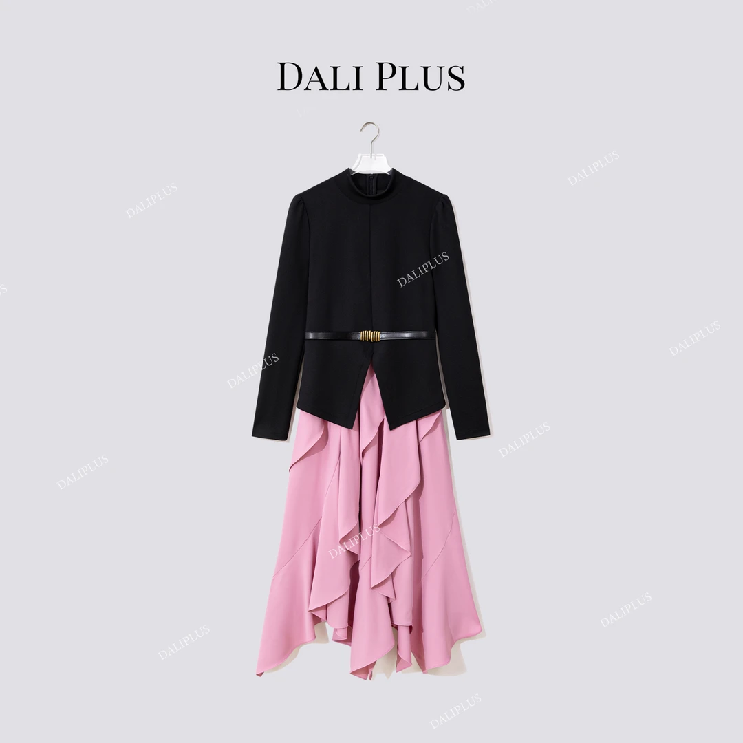 DALI PLUS “粉黛西装裙”气质飘逸灵动连衣裙-D5ST1378