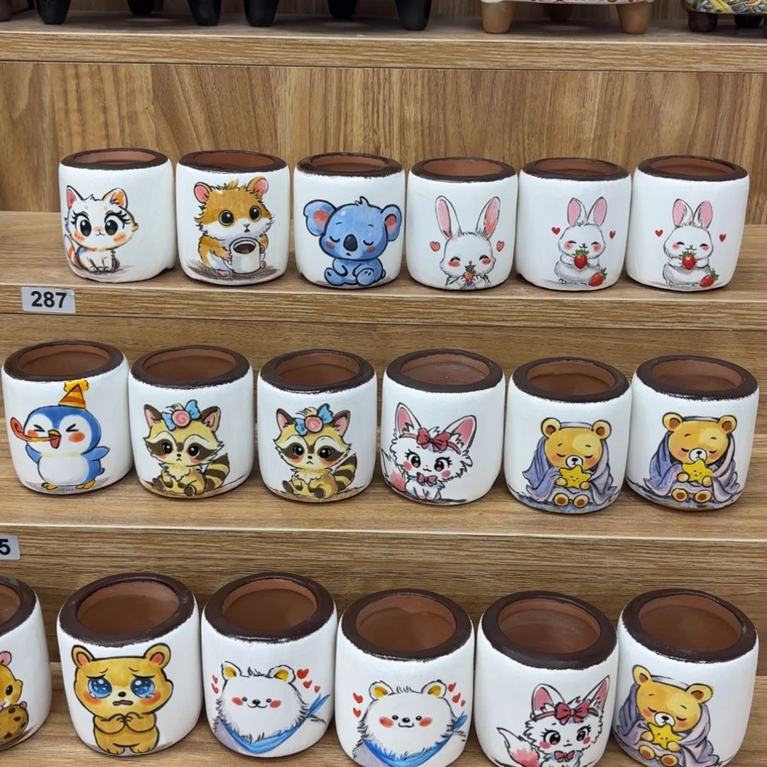 123455678899手绘花盆