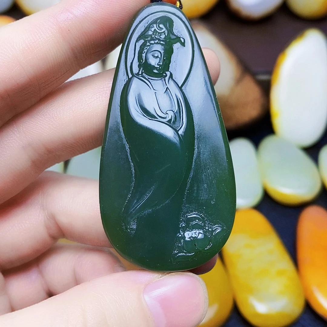 和田玉未镶嵌挂件