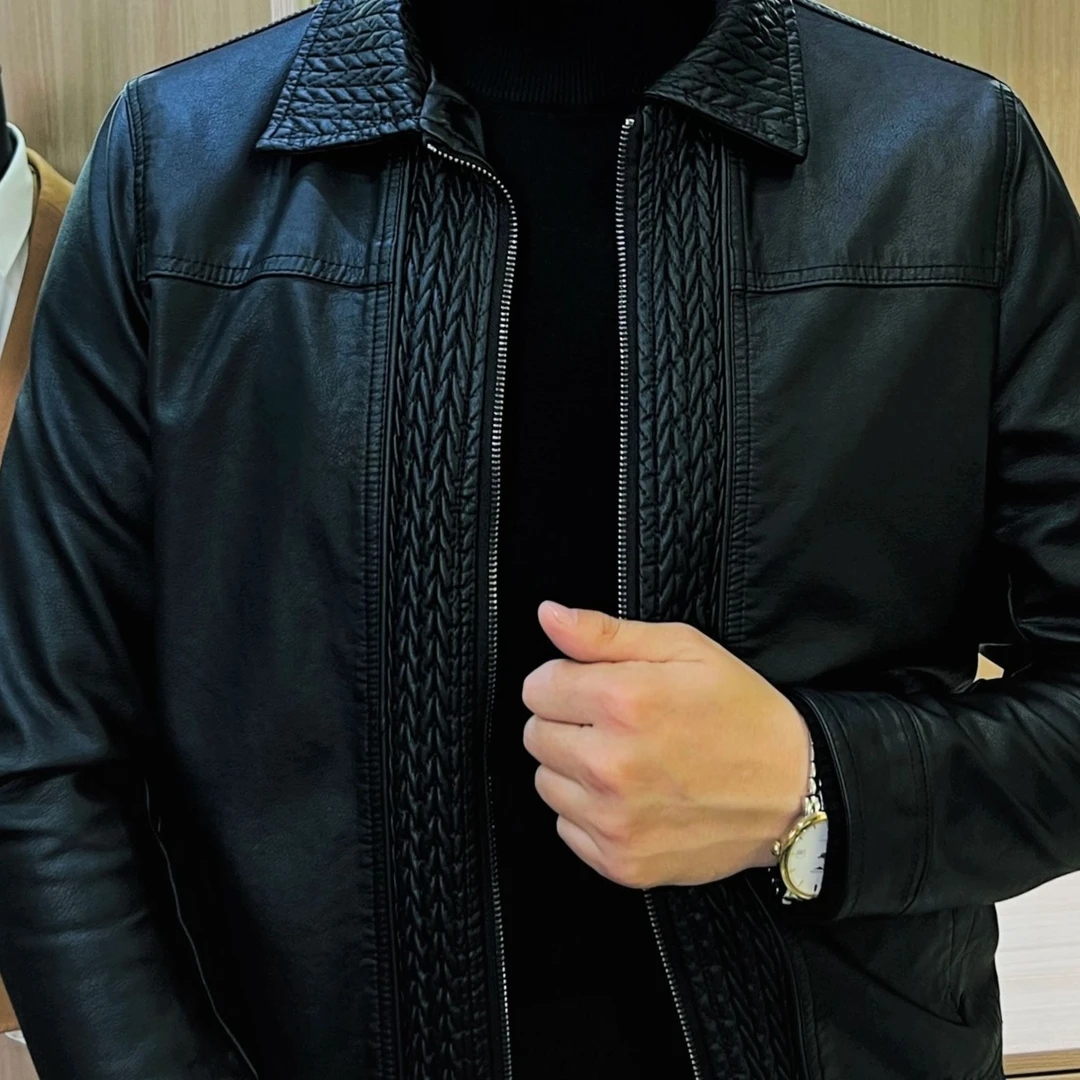 美拉德穿搭皮衣外套男潮复古夹克痞帅高级感年轻短款皮褂9891