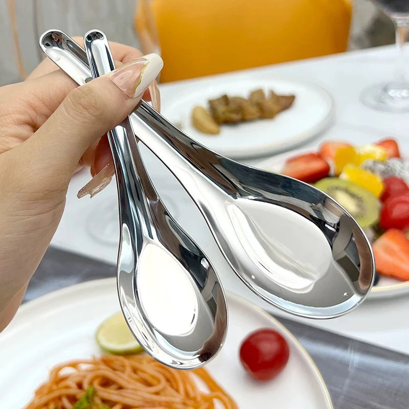 高品质不锈钢加厚平底勺4个