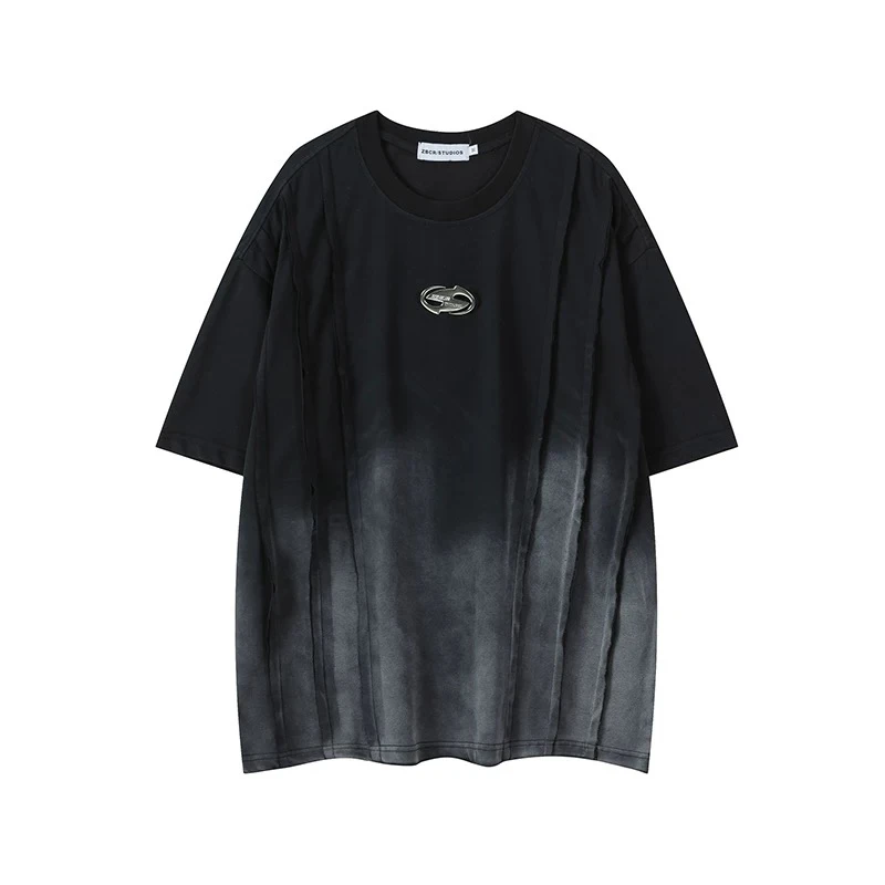 钢标做旧渐变短袖5388