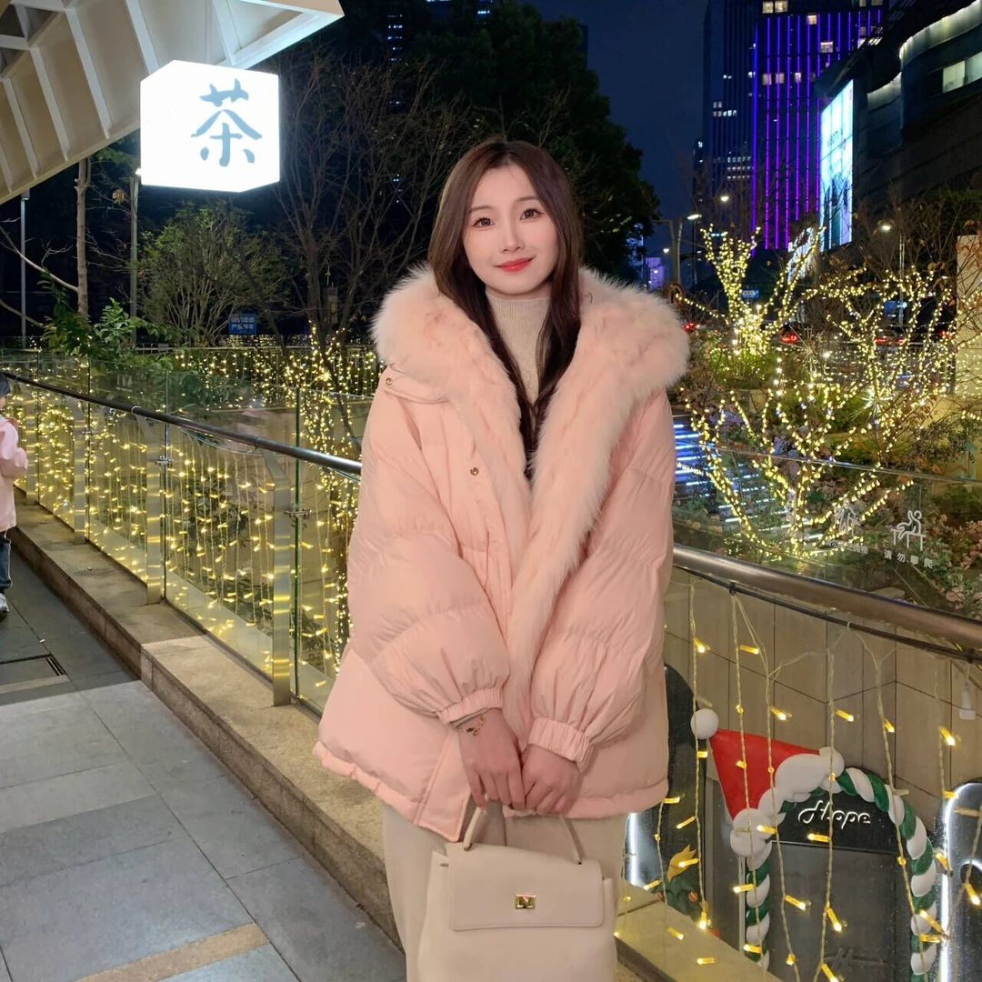 清 新年战袍 高端线真狐狸毛铂金加厚保暖羽绒服YRF122