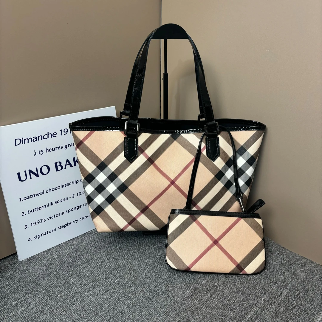 95新 BURBERRY/博柏利 巴宝莉子母托特腋下包/Burberry/单肩包