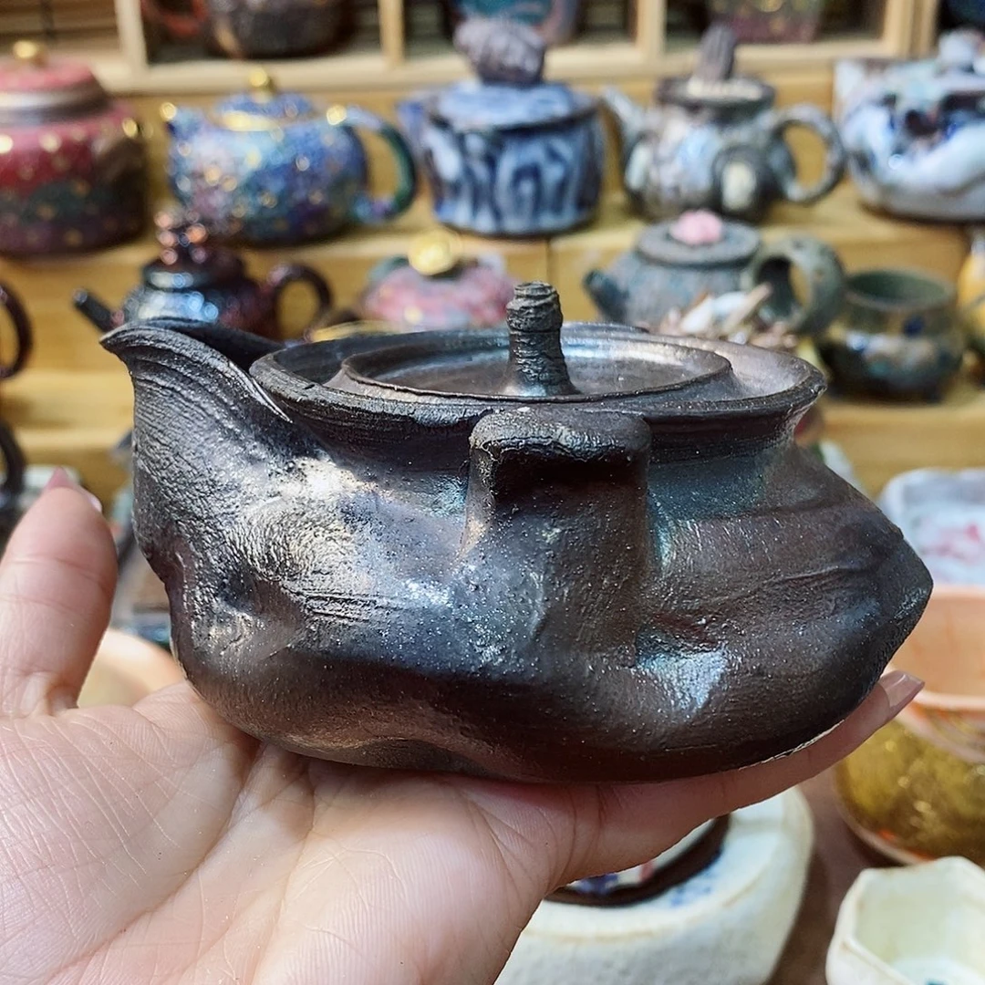 粗陶志野柴烧茶器