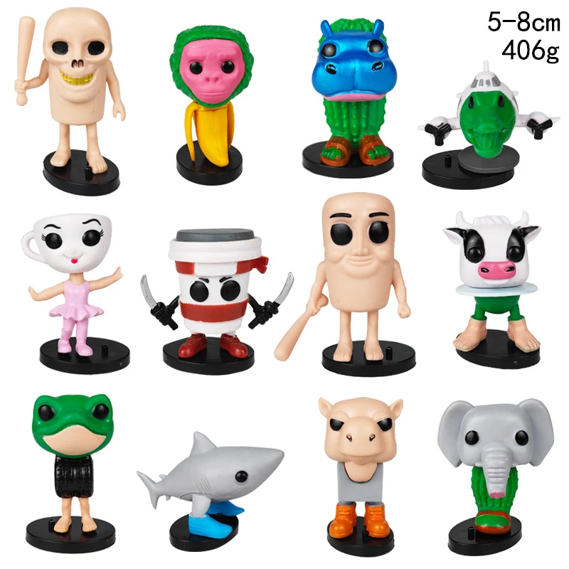 幼年版ai山海经全角色手办可爱木棍人通通通香蕉猴黄金轮胎蛙摆件