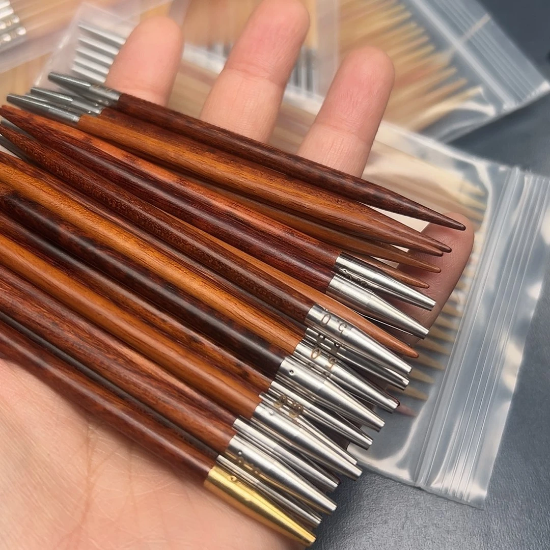 蛇纹木圆针5.5毛衣针