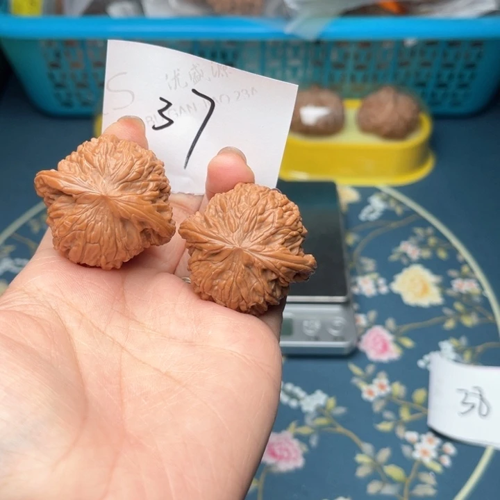 文玩核桃把件38磨盘